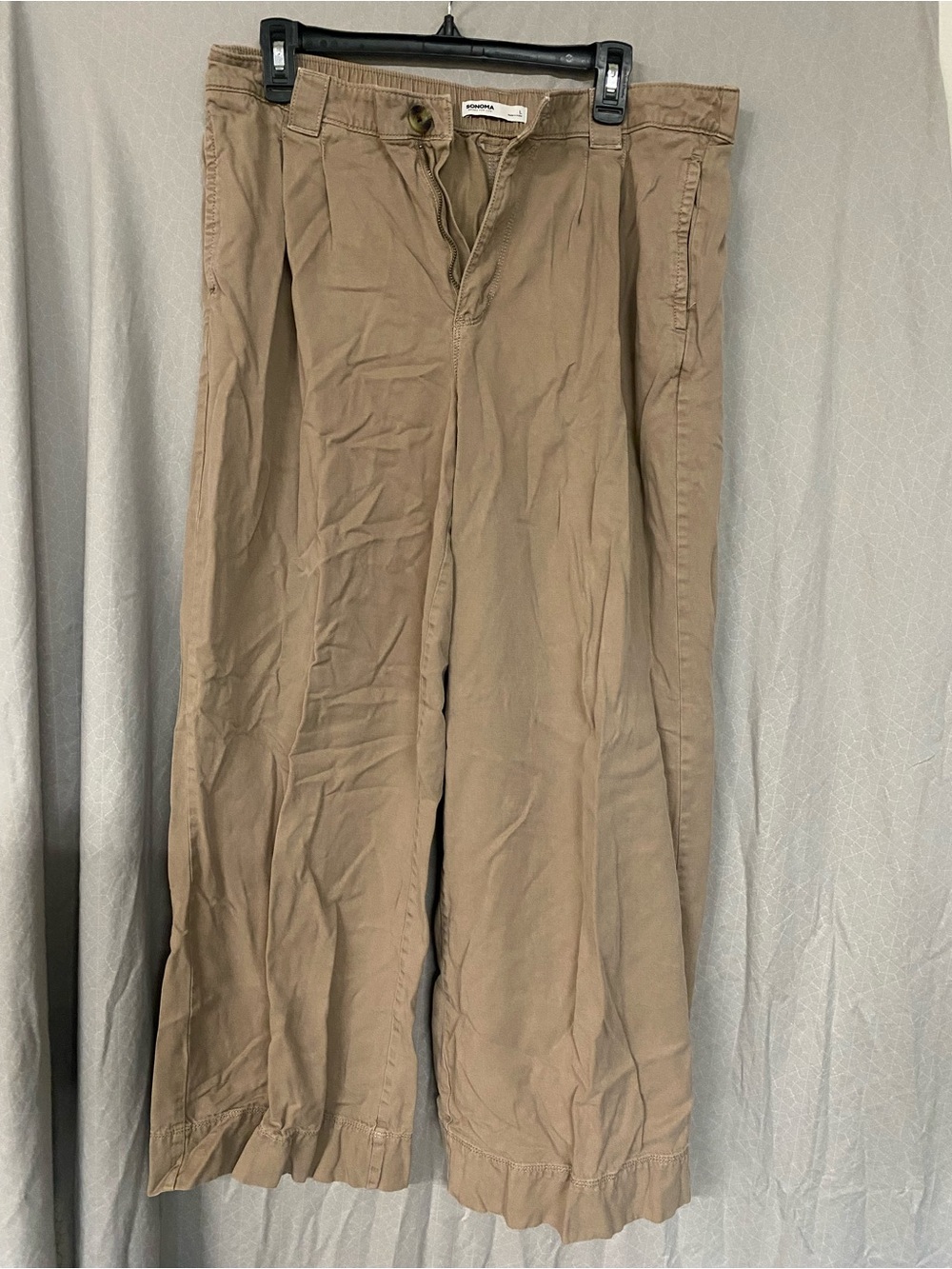 Sonoma Tan High-Rise Straight Leg Pants